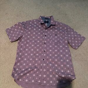 Men's Casual Mauve Patterned Shirt